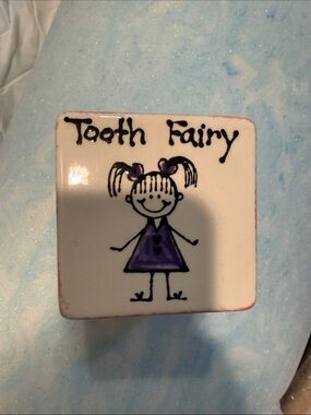 Tooth Fairy Kids ceramic square  Accessory - pink